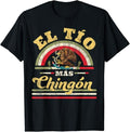 Funny Mexican Shirts El Tio Mas Chingon Funny Mexican Flag Cool Uncle Regalo Menswear Top Casual Classic T-Shirts