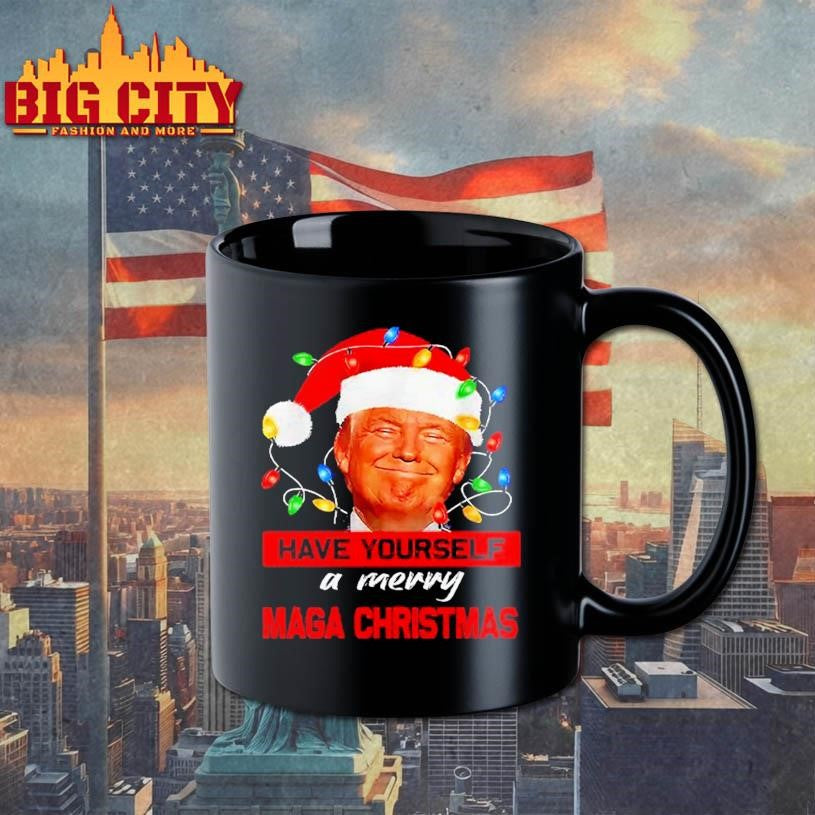 Funny Santa Trump Have Yourself A Merry Maga Christmas Shirt