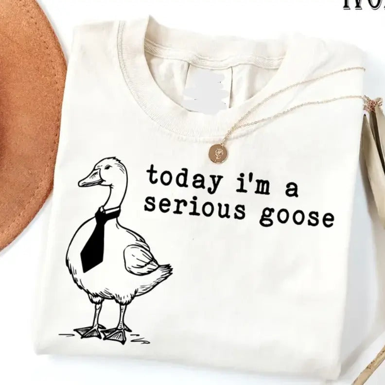Funny Shirt Today I'M Serious Goose Funny Silly Shirt Funny Goose Shirt T-Shirts