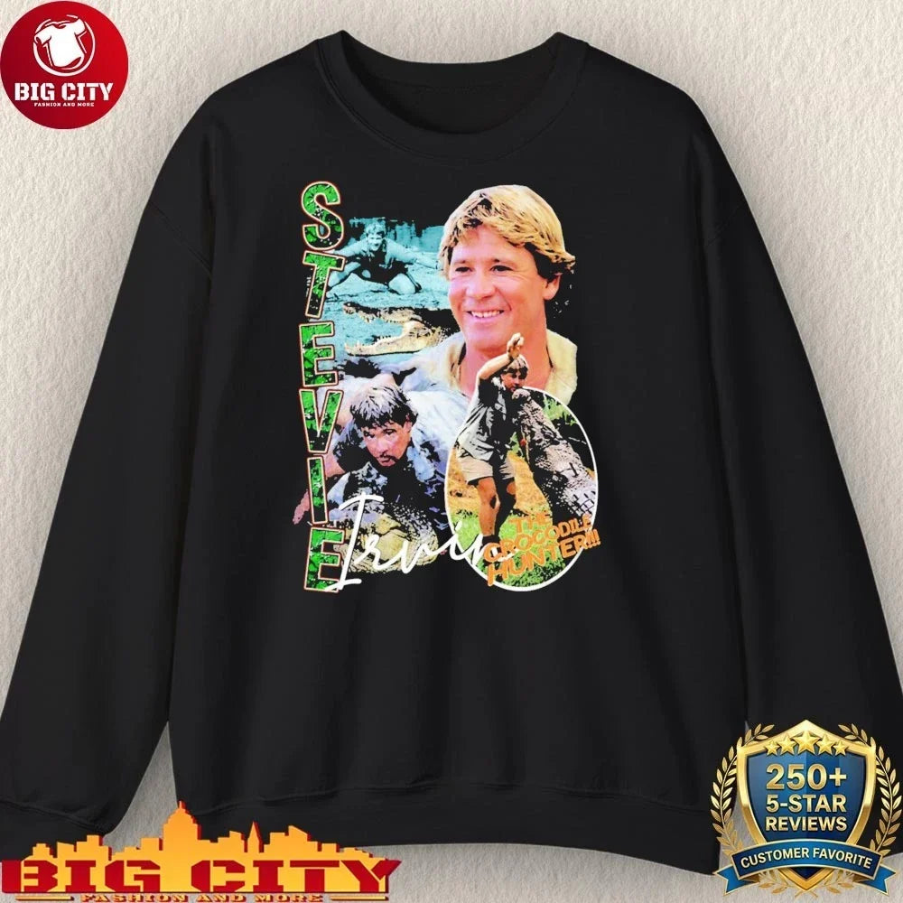 Funny Stevie Irwin the Crocodile Hunter graphic shirt