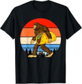 Funny Taco Shirts Mexican Food Lovers Funny Bigfoot Holding Taco Menswear Top Casual Classic T-Shirts