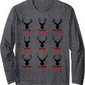 Funny Ugly Top Deer Hunter Santa'S Reindeer Jerky Long Sleeve T-Shirts