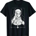 Funny Unholy Nun Cotton Top Streetwear T-Shirts