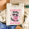 Funny Valentine Feral Raccoon Pink Valentine Heart Retro Valentine Sarcastic Funny Raccoon Valentine T-Shirts