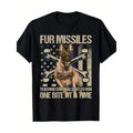 Fur Missiles Teaching Criminals Blue K9 Dog Unit Police Made USA T-Shirts