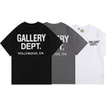 GALLERY DEPT Cotton Classic Letter Print Couples Loose Leisure Short Sleeves Casual Comfort Womenswear Day T-Shirts