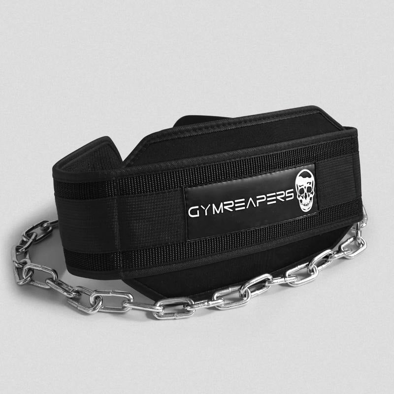 GYMREAPERS Dip Belt Heavy Duty Steel Chain Weighted Dips Chin Ups & Squats Black T-Shirts