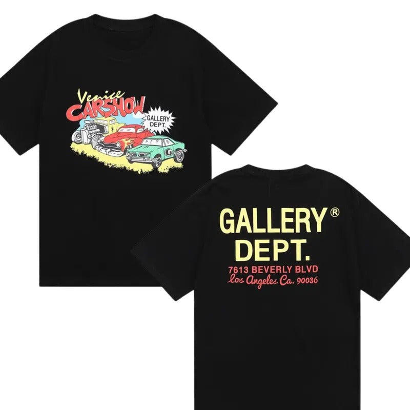 Gallery Dept. Car Letter Skull Car Lover Shirt High Street Tops Casual Shirt Streetwear Carshow Shirt T-Shirts
