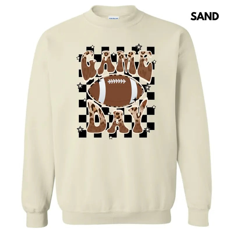 Game Day Checkered Football 'NLB' T-Shirts