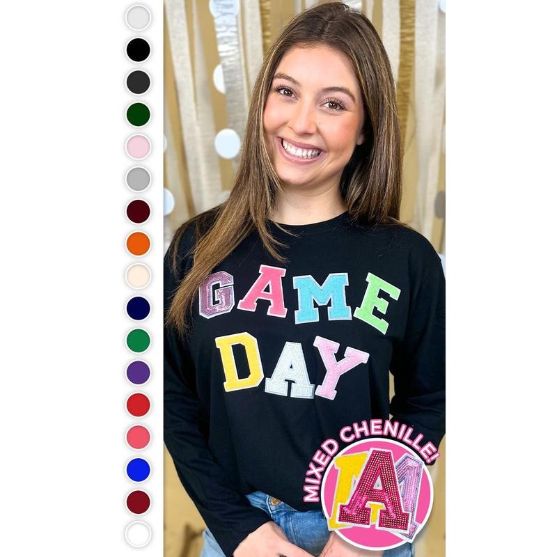 Game Day Sequin Funky Mix Long Sleeve T-Shirts