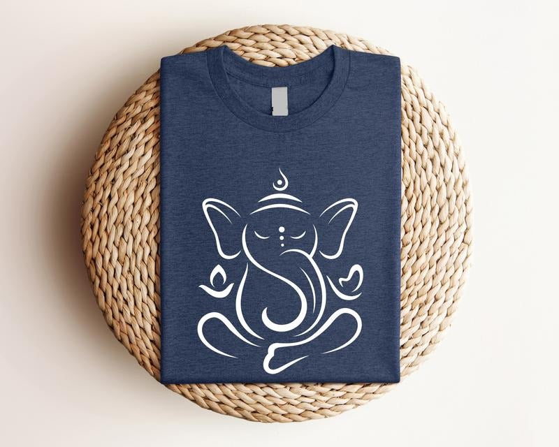 Ganesha Elephant Shirt Mandala Animal Elephant Lover Indian Meditation Shirt Yoga Shirt T-Shirts