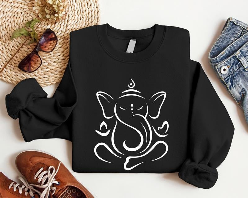 Ganesha Elephant Mandala Animal Elephant Lover Indian Meditation Yoga T-Shirts
