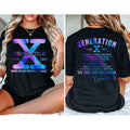 Gen X Two Sides Generation X Raised Hose Water Neglect Shirt Funny Gen X Short Sleeve T-Shirts