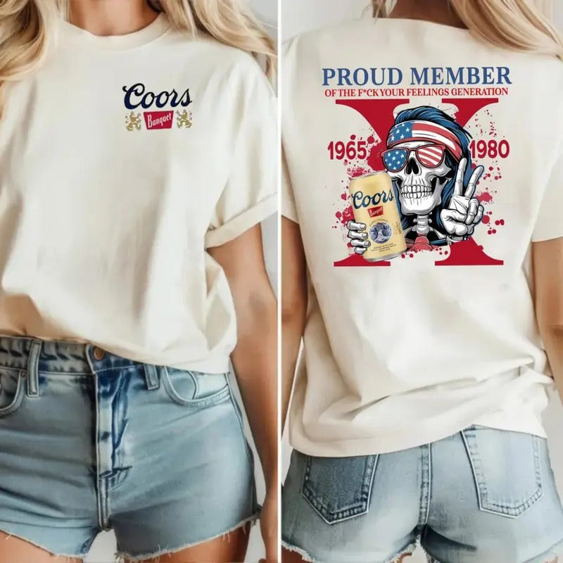 Generation X New Version Shirt True Fafo Generation X New Version Two Side Raised Hose Water Neglect Casual Top Womenswear T-Shirts