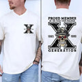 Generation X Skull Two Sides Shirt Proud Member Fck You Feelings Gen X Sarcastic Short Sleeve Shirt Casual Menswear Top T-Shirts