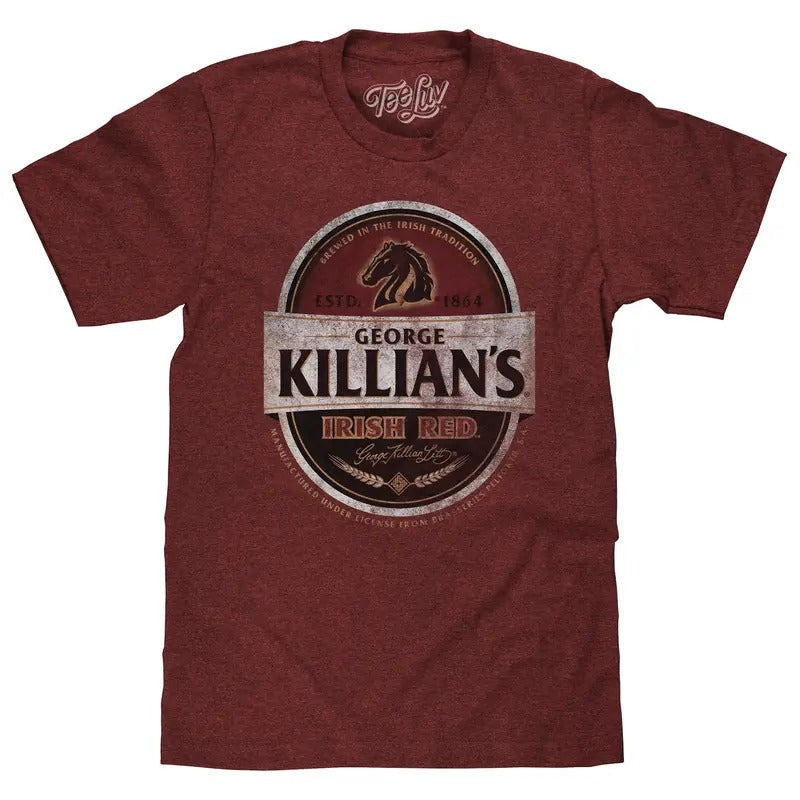 George Killian'S Irish Red Lager Logo Red T-Shirts
