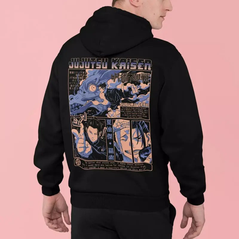 Geto Jujutsu Kaisen Suguru Gojo Satoru JJK Horror Anime Back Front T-Shirts