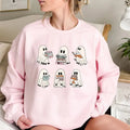 Ghost Reading Books Bookish Halloween Halloween Teacher Librarian Halloween Ghost Top Best Selling 2024 T-Shirts