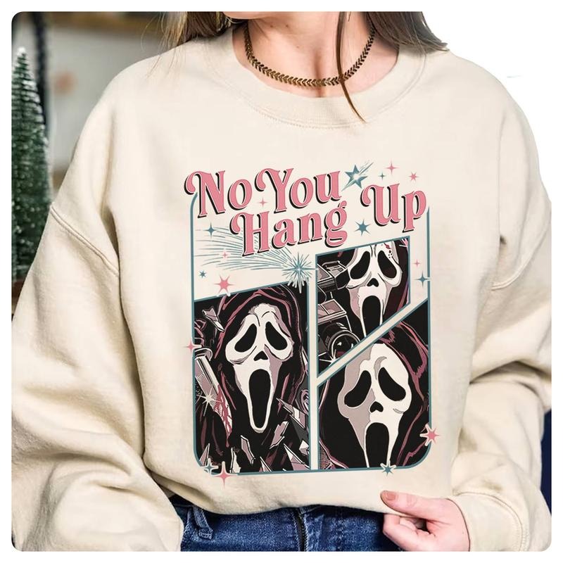 Ghostface No You Hang Up Shirt Ghostface Scream Movie Shirt Halloween Shirt Spooky Season Shirt T-Shirts