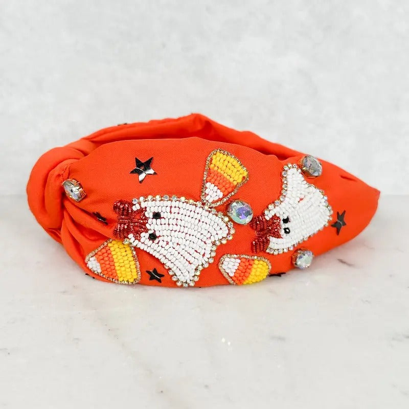 Ghostly Candy Corn Seed Bead Headband T-Shirts
