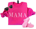 Gildan Brand Mama Mom Pink Mama Girl Mom Puff Print Pink Pink Fit Womenswear Comfy T-Shirts