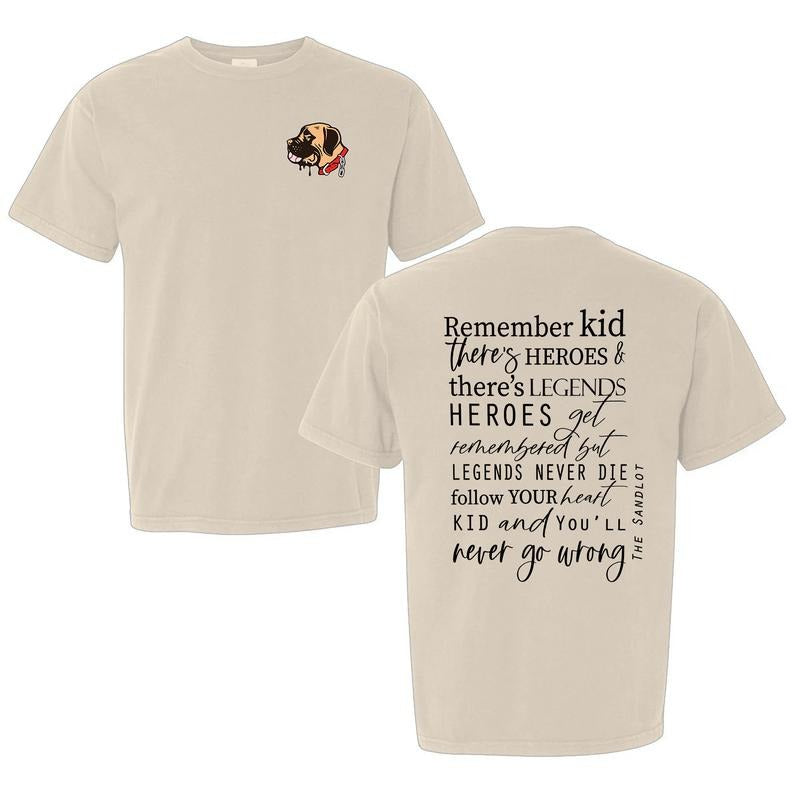 Gildan Retro Comfort 1990s Sandlot Legends Never Die Shirt Baseball 100% Cotton Daily Activities T-Shirts