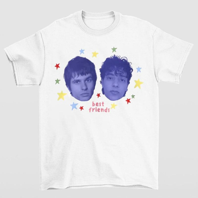 Gildan Slushy Noobz Best Friends Bold Retro Typography Streetwear Cartoon Short Sleeve Crew Neck Medium Length Summer Top T-Shirts