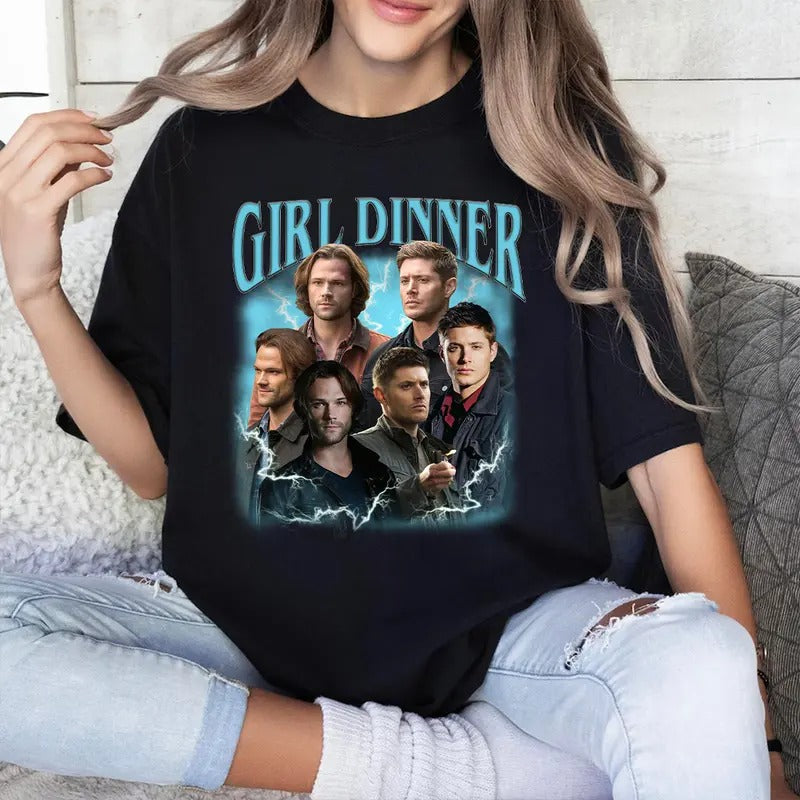 Girl Dinner Supernatural Supernatural Dean Woman Man T-Shirts