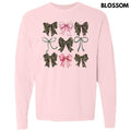 Girly Camo Bow Collage Long Sleeve Comfort Colors 'NLB' T-Shirts