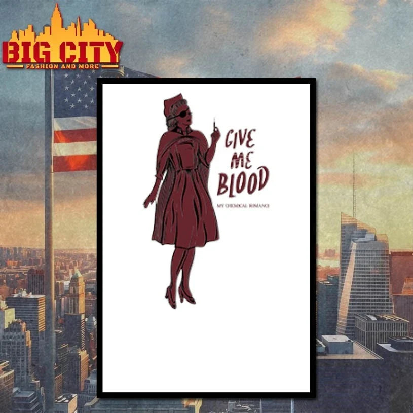 Give Me Blood Gothic Nurse Horror t-shirt