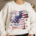 God Bless America 4th July Shirt Patriotic Christian American Flag Cross Independent Day Shirt T-Shirts