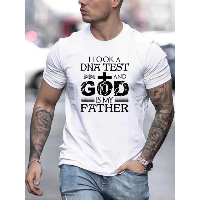 God Is My Father Printed Summer Casual Short Sleeve 1 Pc 100% Cotton Made USA T-Shirts