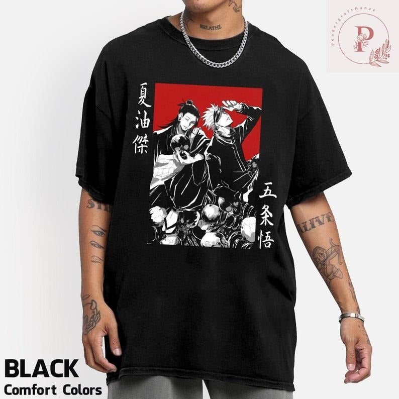 Gojo Satoru Geto Suguru Shirt Gojo Shirt Geto Shirt Anime Manga Shirt T-Shirts