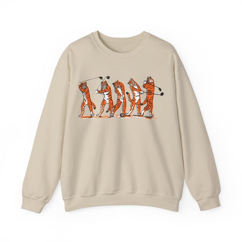 Golf TIGER Swing Gildan Cotton Fabric T-Shirts