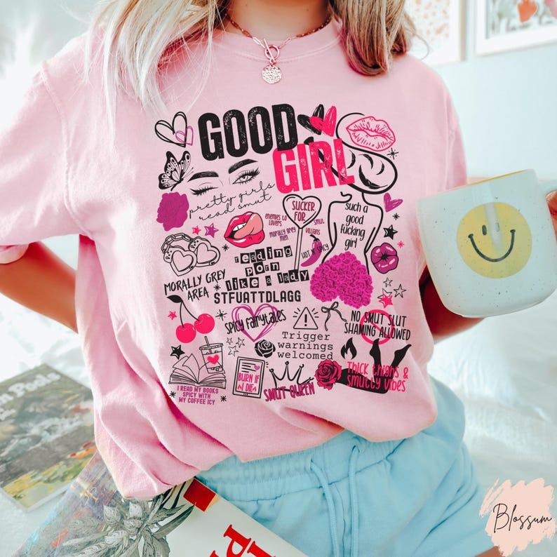 Good Girl Shirt Spicy Reader Dark Romance Shirt Smut Reader Shirt Spicy Book Lover Funny Reader Bookish Shirt T-Shirts