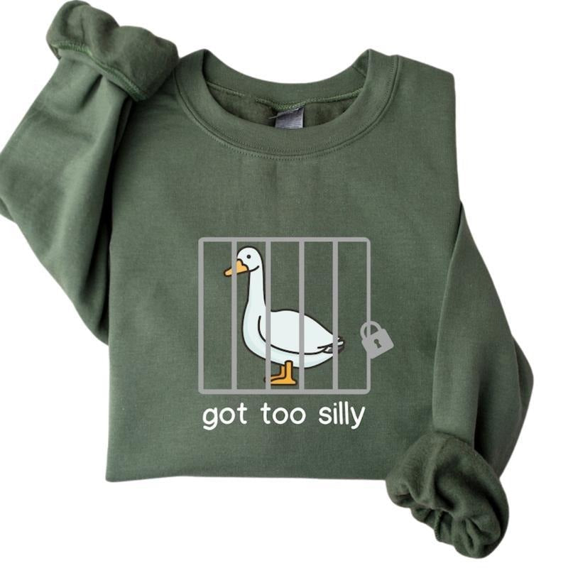 Got Too Silly Shirt Silly Goose Funny College Menswear Small Classic Cotton T-Shirts