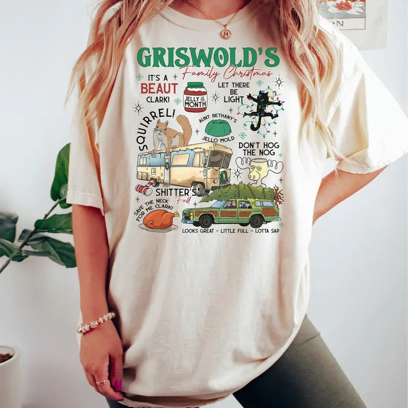 Gr1swold Tree Farm Shirt Family Vacation National Lamp00n'S Vacation Short Sleeve Fit T-Shirts