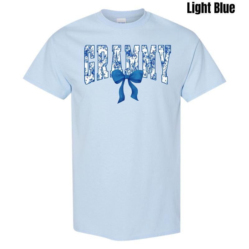 Grammy Blue Florals Gildan Short Sleeve 'NLB' T-Shirts