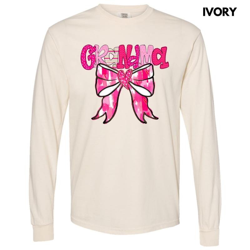 Grandma Valentine Coquette Long Sleeve Comfort Colors T-Shirts