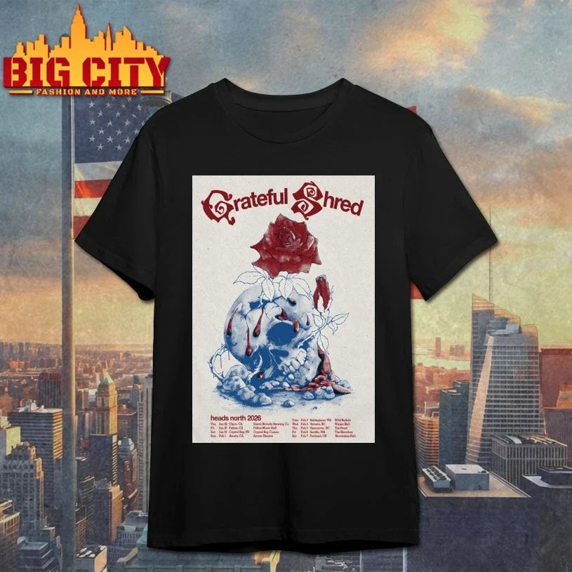 Grateful Shred Heads Tour North 2026 Poster t-shirt