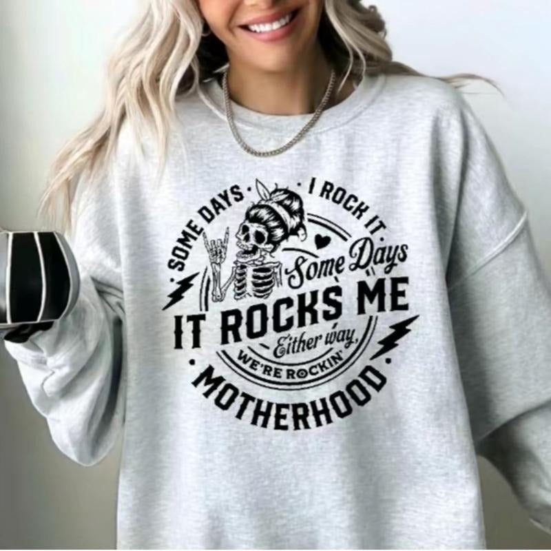 Gray Motherhood Top & Comfortable Layering Fit Womenswear T-Shirts