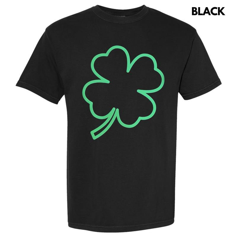 Green Puff Shamrock Comfort Colors T-Shirts