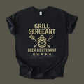 Grill Beer Funny Shirts Ideas Military Crew Neck Funny Father Fatherhood T-Shirts