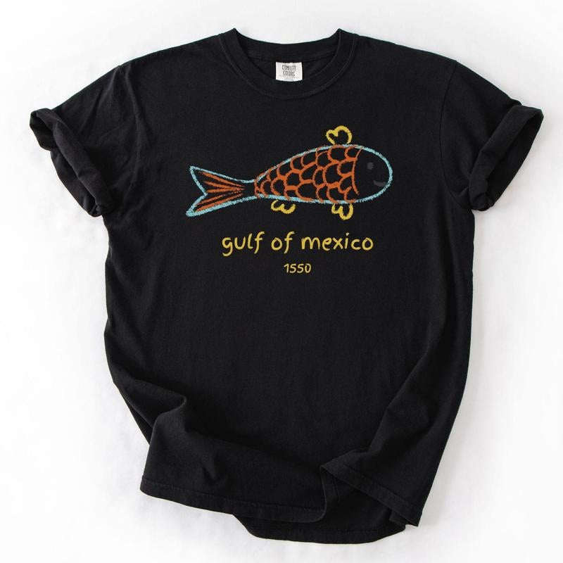 Gulf Mexico Subtle Trump Fisherman Beach Shirt Gulf Coast Mexico Lover Spring Break Shirt T-Shirts