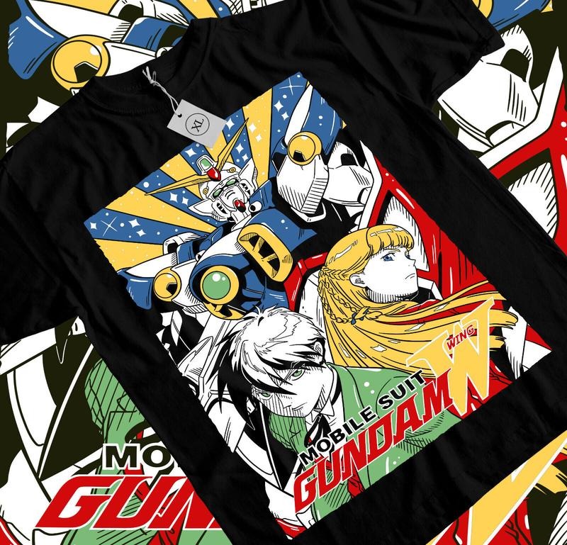 Gundam Wing S 4XL Japanese Anime Manga Shirt Art S 4XL T-Shirts