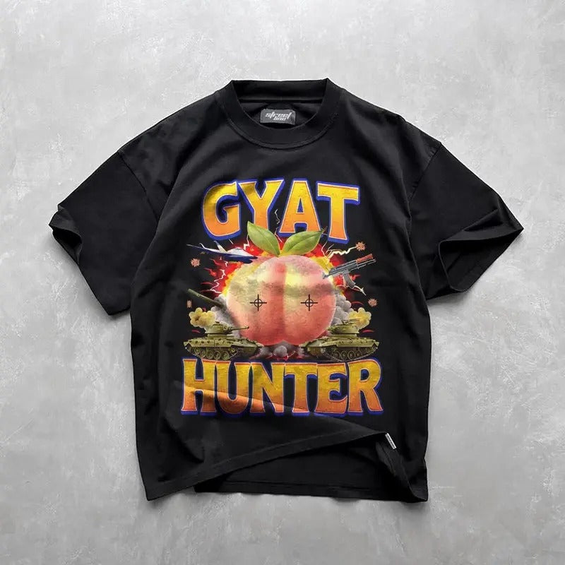 Gyat Hunter Funny Viral Shirt Gyatt Inappropriate Shirt Unethical Shirt Shitpost Shirt Absurd Shirt Weirdcore Shirt Meme Shirt T-Shirts
