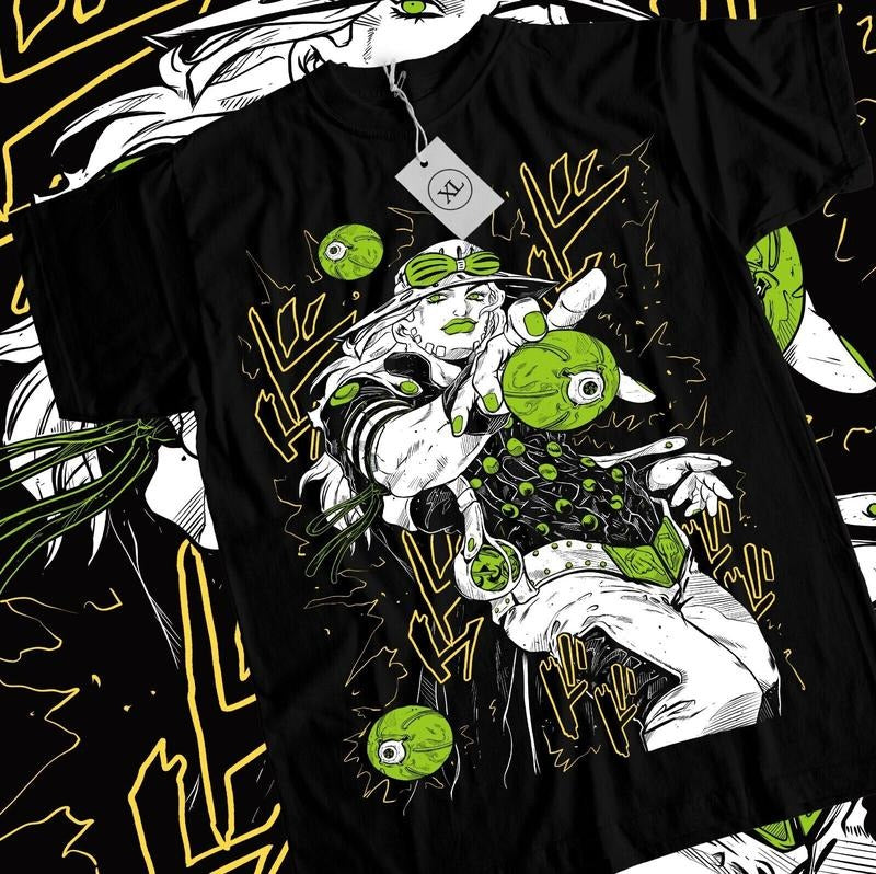 Gyro S 4XL Zeppeli Jojo'S Bizarre Adventure Funny Anime Black Shirt S 4XL T-Shirts
