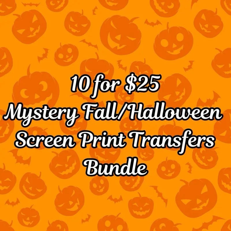10 $25 MYSTERY FALL HALLOWEEN CLEAR FILM SCREEN PRINT BUNDLE T-Shirts