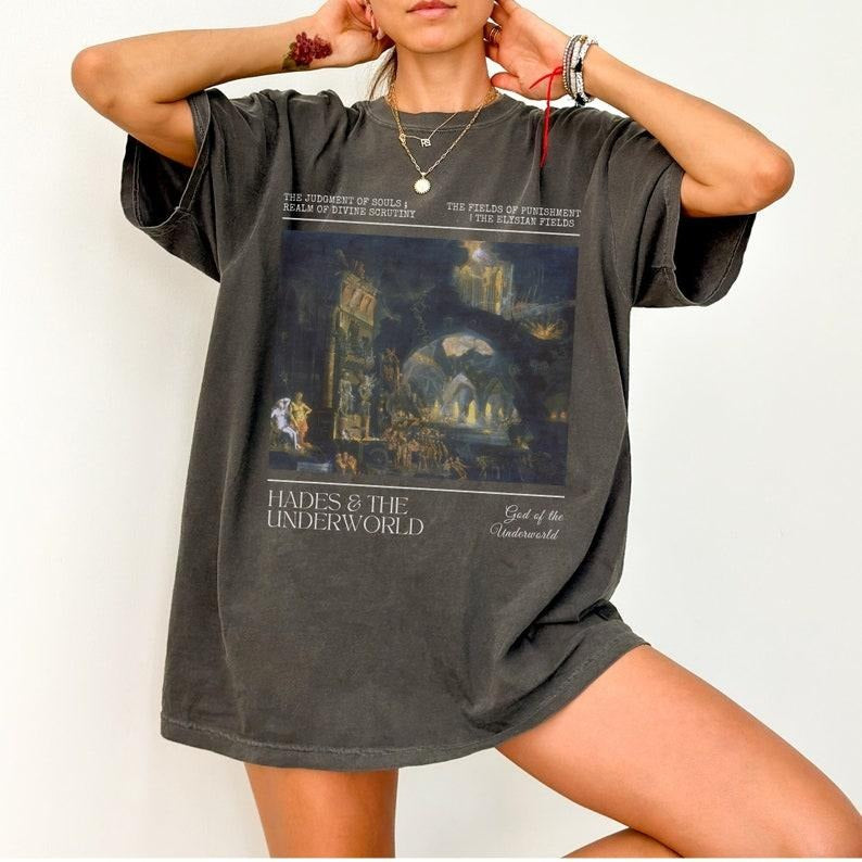 Hades Greek Mythology Shirt Hades Persephone Mythology Shirt Poet Shirt Greek God Light Academia Greek Cerberus Bookish T-Shirts