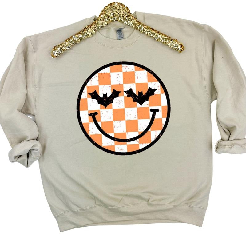 Halloween Checkered Happy Face T-Shirts
